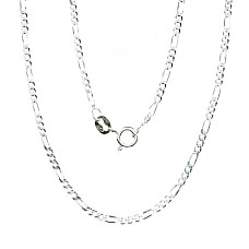 Sidabrinė grandinėlė Figaro 2 mm , briaunų apdirbimas deimantu, 50, 4.8 g, Sidabras 925 praba