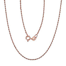 Sidabrinė grandinėlė Rope 1,1 mm, 50, 2.6 g, Sidabras 925 praba, raudonas auksas (padengti)