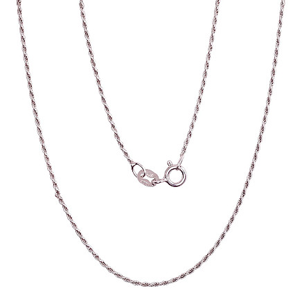 Grandinėlės,  - Sidabrinė grandinėlė Rope 1,1 mm, 45, 2.3 g, Sidabras 925 praba, rodis (padengti)