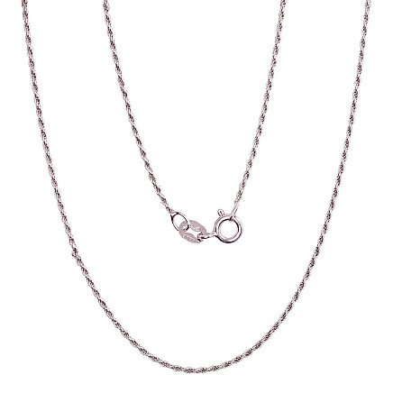 Grandinėlės,  - Sidabrinė grandinėlė Rope 1, 1 mm, Sidabras 925 praba