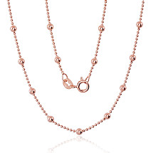 Sidabrinė grandinėlė Bead 1-3 mm, 40, 3.8 g, Sidabras 925 praba, raudonas auksas (padengti)