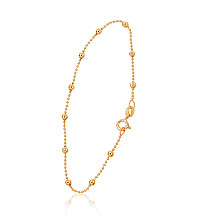 Sidabrinė grandinėlė Bead 1-3 mm, 17, 1.6 g, Sidabras 925 praba, geltonas auksas (padengti)
