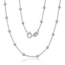 Sidabrinė grandinėlė Bead 1-3 mm, Sidabras 925 praba, rodis (padengti)