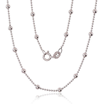 Grandinėlės,  - Sidabrinė grandinėlė Bead 1-3 mm, Sidabras 925 praba, rodis (padengti)