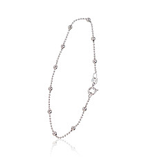 Sidabrinė grandinėlė Bead 1-3 mm, 17, 1.7 g, Sidabras 925 praba, rodis (padengti)