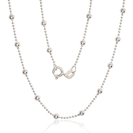 Grandinėlės,  - Sidabrinė grandinėlė Bead 1-3 mm, 50, 4.8 g, Sidabras 925 praba