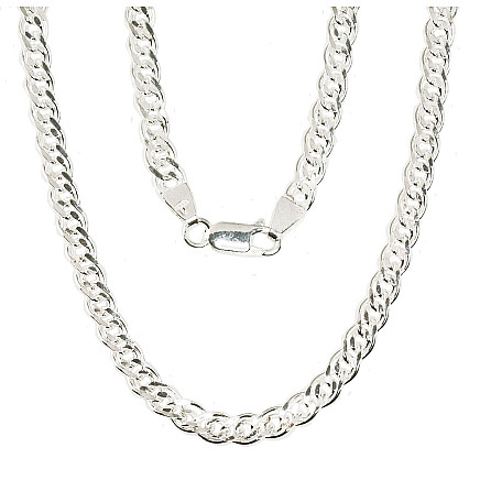 Grandinėlės,  - Sidabrinė grandinėlė Crandmother 4,9 mm , briaunų apdirbimas deimantu, 50, 16 g, Sidabras 925 praba