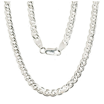 Grandinėlės,  - Sidabrinė grandinėlė Crandmother 4,9 mm , briaunų apdirbimas deimantu, 55, 17.2 g, Sidabras 925 praba