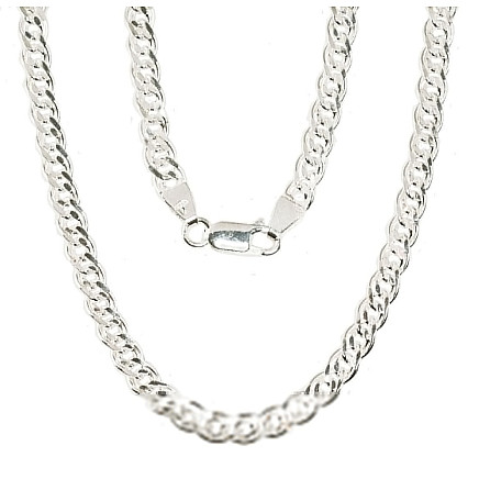 Grandinėlės,  - Sidabrinė grandinėlė Crandmother 4,9 mm , briaunų apdirbimas deimantu, 55, 17.6 g, Sidabras 925 praba
