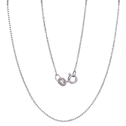 Grandinėlės,  - Sidabrinė grandinėlė Anchor 1 mm , briaunų apdirbimas deimantu, 40, 1.4 g, Sidabras 925 praba, rodis (padengti)
