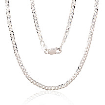 Sidabrinė grandinėlė Curb 2.5 mm , briaunų apdirbimas deimantu, 70, 7.6 g, Sidabras 925 praba