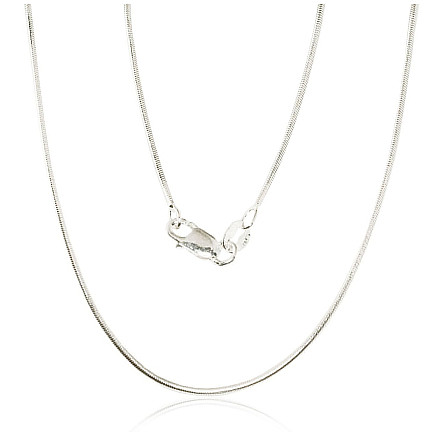 Grandinėlės,  - Sidabrinė grandinėlė Snake 1.1 mm, Sidabras 925 praba