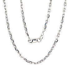 Sidabrinė grandinėlė Anchor 3 mm , briaunų apdirbimas deimantu, 50, 9.8 g, Sidabras 925 praba, rodis (padengti)