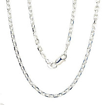 Sidabrinė grandinėlė Anchor 3 mm , briaunų apdirbimas deimantu, 50, 9.7 g, Sidabras 925 praba