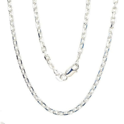 Vyrams,  - Sidabrinė grandinėlė Anchor 3 mm , briaunų apdirbimas deimantu, 50, 9.7 g, Sidabras 925 praba