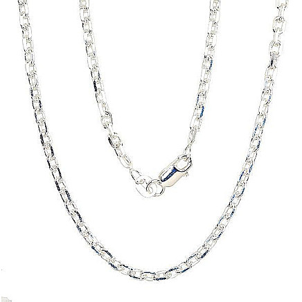 Vyrams,  - Sidabrinė grandinėlė Anchor 3 mm , briaunų apdirbimas deimantu, 55, 11.7 g, Sidabras 925 praba