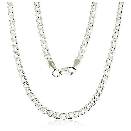 Grandinėlės,  - Sidabrinė grandinėlė Crandmother 3.1 mm , briaunų apdirbimas deimantu, 45, 8.7 g, Sidabras 925 praba