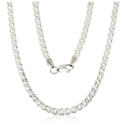 Grandinėlės,  - Sidabrinė grandinėlė Crandmother 3.1 mm , briaunų apdirbimas deimantu, 55, 9.9 g, Sidabras 925 praba