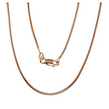 Sidabrinė grandinėlė Snake 1,5 mm, 50, 4 g, Sidabras 925 praba, raudonas auksas (padengti)
