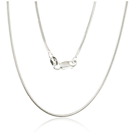 Grandinėlės,  - Sidabrinė grandinėlė Snake 1, 5 mm, Sidabras 925 praba