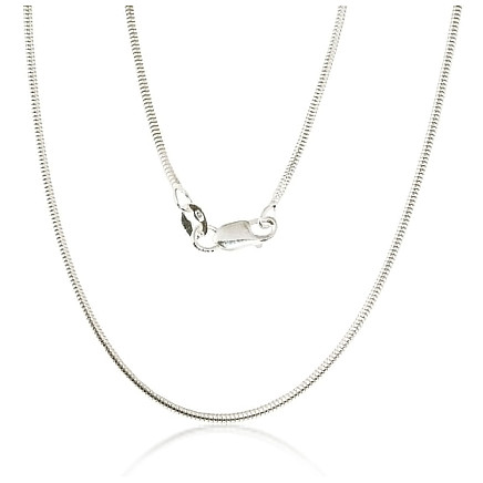 Grandinėlės,  - Sidabrinė grandinėlė Snake 1,5 mm, 50, 4.3 g, Sidabras 925 praba