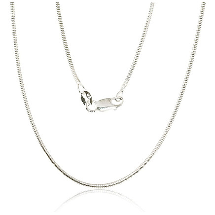 Grandinėlės,  - Sidabrinė grandinėlė Snake 1,5 mm, 50, 4.5 g, Sidabras 925 praba