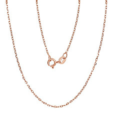 Sidabrinė grandinėlė Anchor 1 mm , briaunų apdirbimas deimantu, 40, 1.7 g, Sidabras 925 praba, raudonas auksas (padengti)