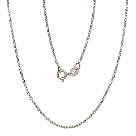 Grandinėlės,  - Sidabrinė grandinėlė Anchor 1 mm , briaunų apdirbimas deimantu, 40, 1.7 g, Sidabras 925 praba, rodis (padengti)