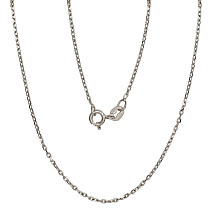 Sidabrinė grandinėlė Anchor 1 mm , briaunų apdirbimas deimantu, 50, 2.1 g, Sidabras 925 praba, rodis (padengti)