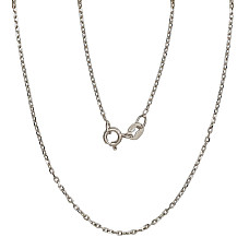 Sidabrinė grandinėlė Anchor 1 mm , briaunų apdirbimas deimantu, 50, 2.1 g, Sidabras 925 praba, rodis (padengti)
