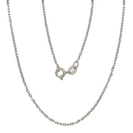 Grandinėlės,  - Sidabrinė grandinėlė Anchor 1 mm , briaunų apdirbimas deimantu, 55, 2.3 g, Sidabras 925 praba, rodis (padengti)