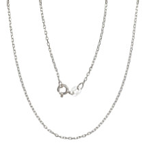 Sidabrinė grandinėlė Anchor 1 mm , briaunų apdirbimas deimantu, 40, 1.8 g, Sidabras 925 praba
