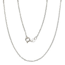 Sidabrinė grandinėlė Anchor 1 mm , briaunų apdirbimas deimantu, 45, 2 g, Sidabras 925 praba
