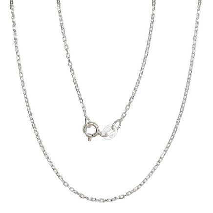 Grandinėlės,  - Sidabrinė grandinėlė Anchor 1 mm , briaunų apdirbimas deimantu, 45, 2 g, Sidabras 925 praba