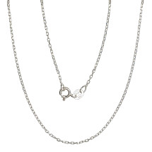 Sidabrinė grandinėlė Anchor 1 mm , briaunų apdirbimas deimantu, 50, 2.1 g, Sidabras 925 praba