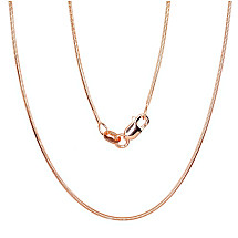 Sidabrinė grandinėlė Snake 1 mm, 40, 3.5 g, Sidabras 925 praba, raudonas auksas (padengti)