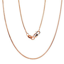 Sidabrinė grandinėlė Snake 1 mm, 45, 3.9 g, Sidabras 925 praba, raudonas auksas (padengti)