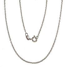 Sidabrinė grandinėlė Anchor round 1,1 mm, 45, 2.3 g, Sidabras 925 praba, rodis (padengti)