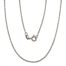 Sidabrinė grandinėlė Anchor round 1,1 mm, 45, 2.3 g, Sidabras 925 praba, rodis (padengti)