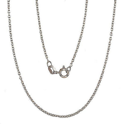 Grandinėlės,  - Sidabrinė grandinėlė Anchor round 1,1 mm, 50, 2.4 g, Sidabras 925 praba, rodis (padengti)
