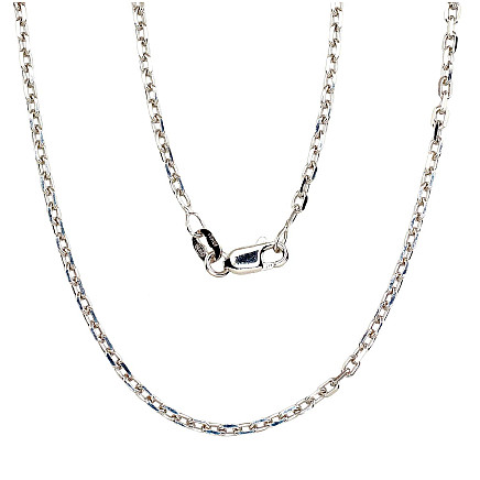 Grandinėlės,  - Sidabrinė grandinėlė Anchor 2.1 mm , briaunų apdirbimas deimantu, 45, 5.4 g, Sidabras 925 praba, rodis (padengti)