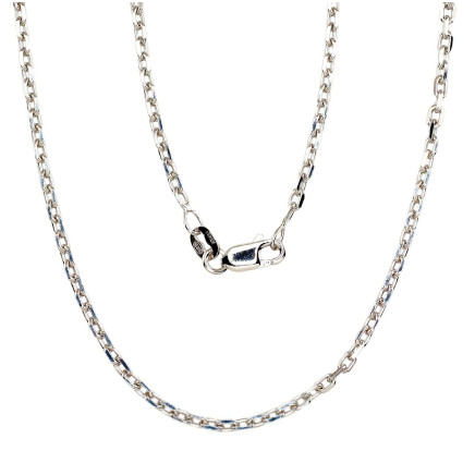 Grandinėlės,  - Sidabrinė grandinėlė Anchor 2.1 mm , briaunų apdirbimas deimantu, 45, 5.7 g, Sidabras 925 praba, rodis (padengti)