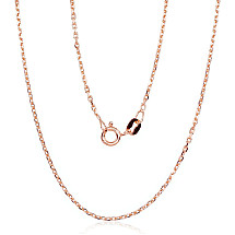 Sidabrinė grandinėlė Anchor 1.2 mm , briaunų apdirbimas deimantu, 45, 2.8 g, Sidabras 925 praba, raudonas auksas (padengti)