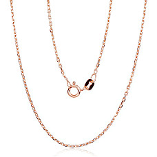 Sidabrinė grandinėlė Anchor 1.2 mm , briaunų apdirbimas deimantu, 55, 3.4 g, Sidabras 925 praba, raudonas auksas (padengti)