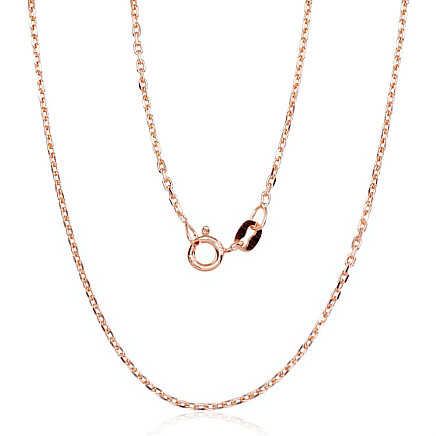 Auksu padengti,  - Sidabrinė grandinėlė Anchor 1.2 mm , briaunų apdirbimas deimantu, 55, 3.4 g, Sidabras 925 praba, raudonas auksas (padengti)