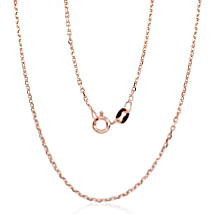 Sidabrinė grandinėlė Anchor 1.2 mm , briaunų apdirbimas deimantu, 55, 3.5 g, Sidabras 925 praba, raudonas auksas (padengti)