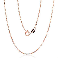 Sidabrinė grandinėlė Anchor 1.2 mm , briaunų apdirbimas deimantu, 55, 3.5 g, Sidabras 925 praba, raudonas auksas (padengti)