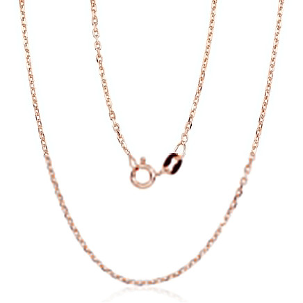 Auksu padengti,  - Sidabrinė grandinėlė Anchor 1.2 mm , briaunų apdirbimas deimantu, 55, 3.5 g, Sidabras 925 praba, raudonas auksas (padengti)