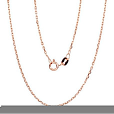 Sidabrinė grandinėlė Anchor 1.2 mm , briaunų apdirbimas deimantu, 55, 3.6 g, Sidabras 925 praba, raudonas auksas (padengti)