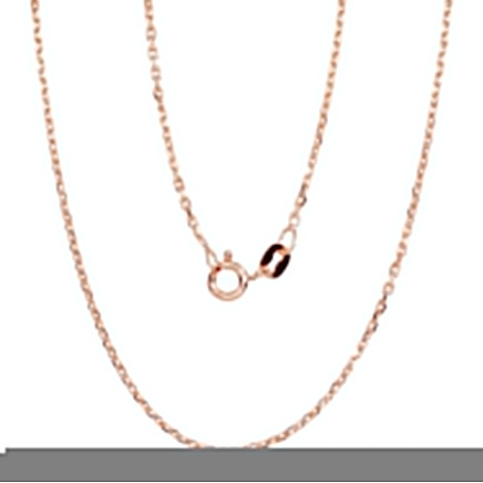 Auksu padengti,  - Sidabrinė grandinėlė Anchor 1.2 mm , briaunų apdirbimas deimantu, 55, 3.6 g, Sidabras 925 praba, raudonas auksas (padengti)